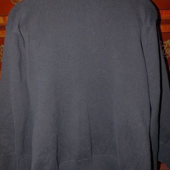 Black Long Sleeved Sweater 22/24 Ribbed Sleeves Hem V-Neck Faded Glory - Picture 7 of 7